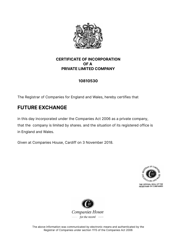 Certificate of Incorporation